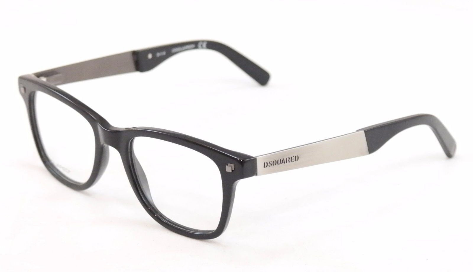 Dsquared2 Eyeglasses Frame DQ5130 001 Black Plastic Metal High Quality 49-18-145 - Frame Bay