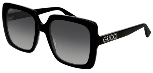 Gucci Sunglasses GG0418S Black Grey Gradient Acetate Italy Made