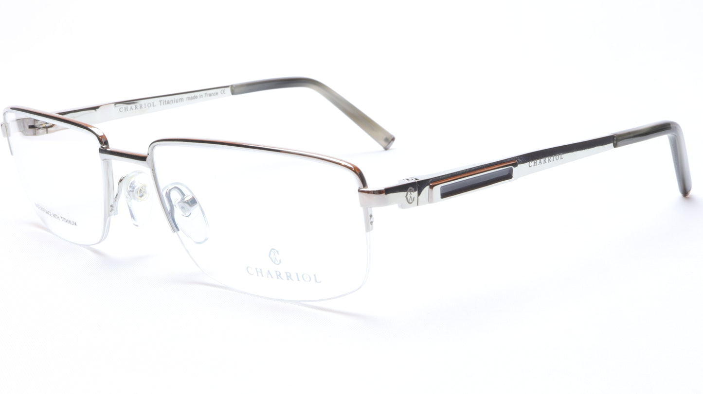Charriol Eyeglasses Frame PC7396 C3 Silver Titanium France Made 55-18-140 - Frame Bay
