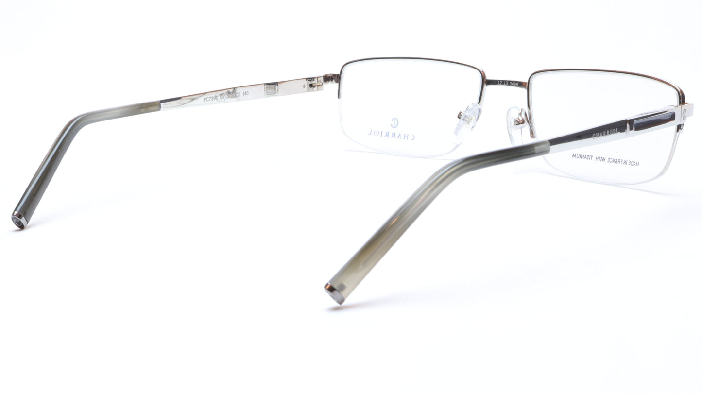 Charriol Eyeglasses Frame PC7396 C3 Silver Titanium France Made 55-18-140 - Frame Bay