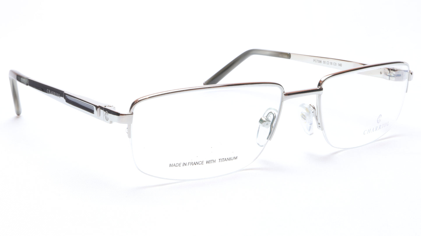 Charriol Eyeglasses Frame PC7396 C3 Silver Titanium France Made 55-18-140 - Frame Bay