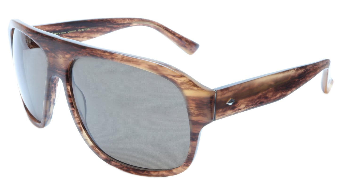 Sama Sunglasses Quentin Brown Tortoise Polarized Lenses Acetate Japan 63-15-140 - Frame Bay