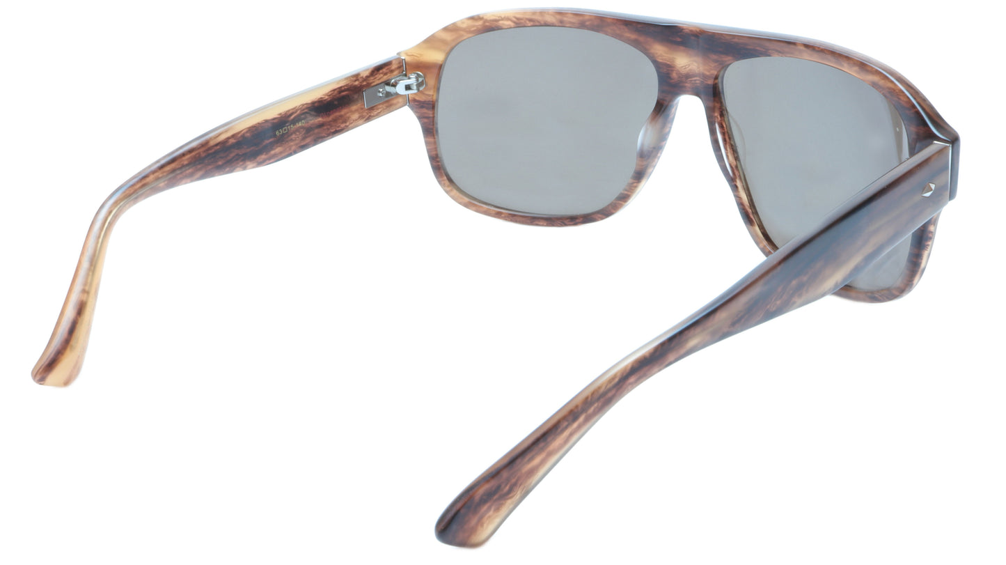 Sama Sunglasses Quentin Brown Tortoise Polarized Lenses Acetate Japan 63-15-140 - Frame Bay