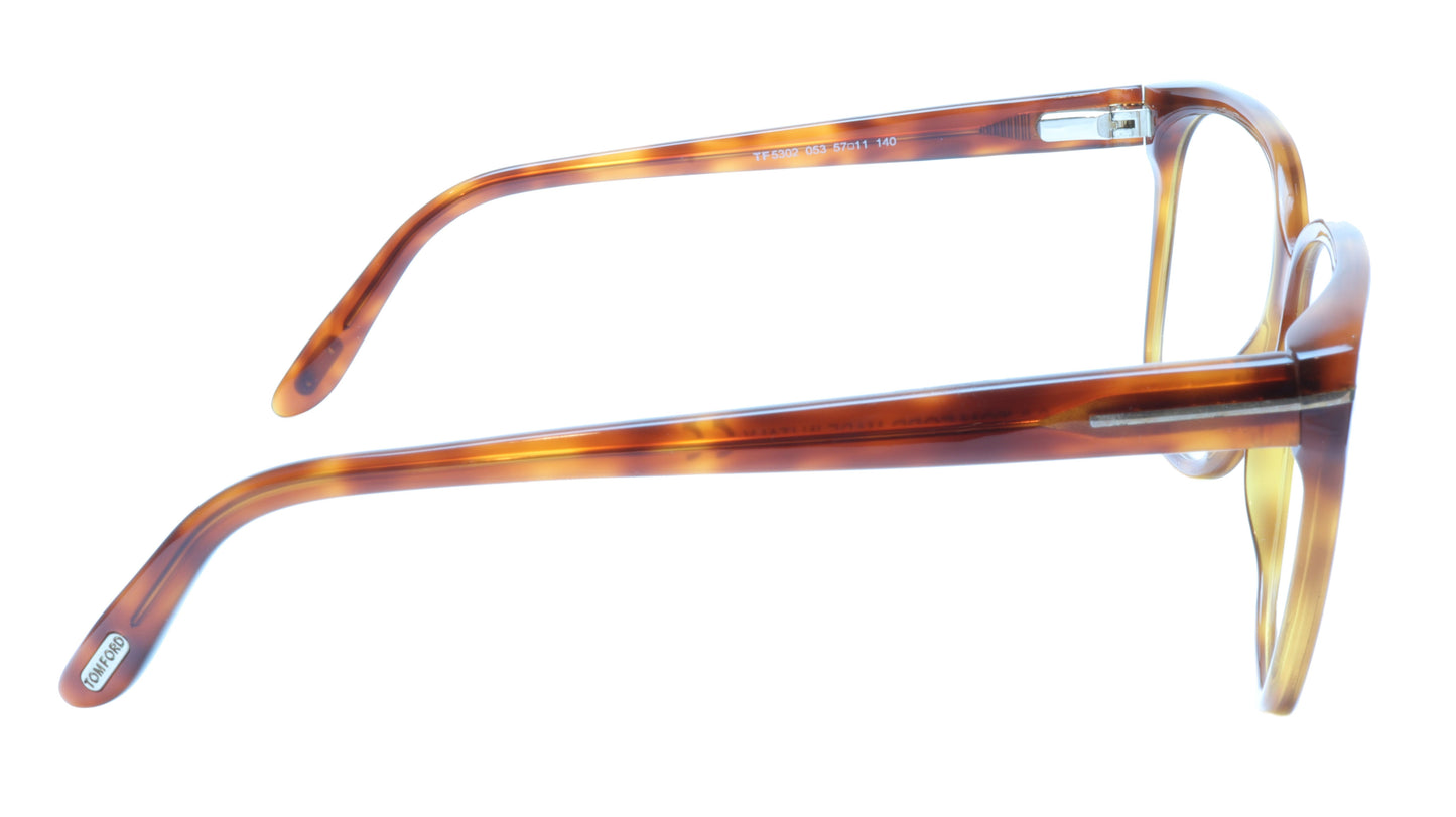 Tom Ford TF5302 053 Eyeglasses Frame Brown Tortoise Acetate Italy Made 57-11-140 - Frame Bay