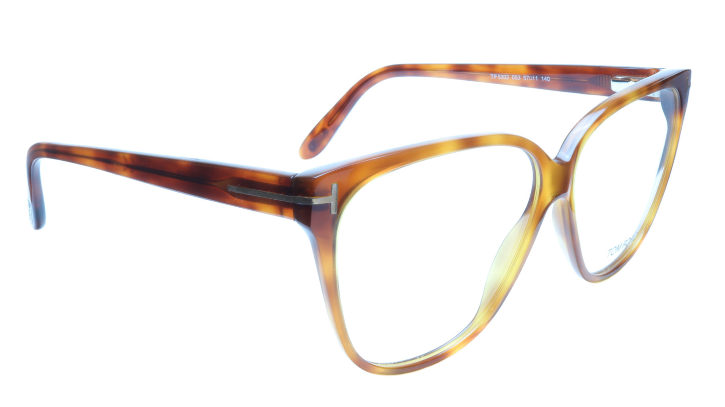 Tom Ford TF5302 053 Eyeglasses Frame Brown Tortoise Acetate Italy Made 57-11-140 - Frame Bay