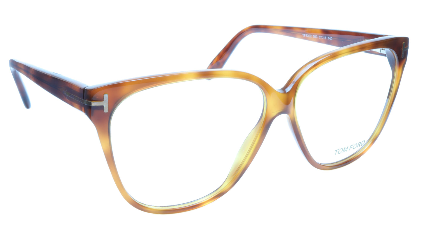 Tom Ford TF5302 053 Eyeglasses Frame Brown Tortoise Acetate Italy Made 57-11-140 - Frame Bay