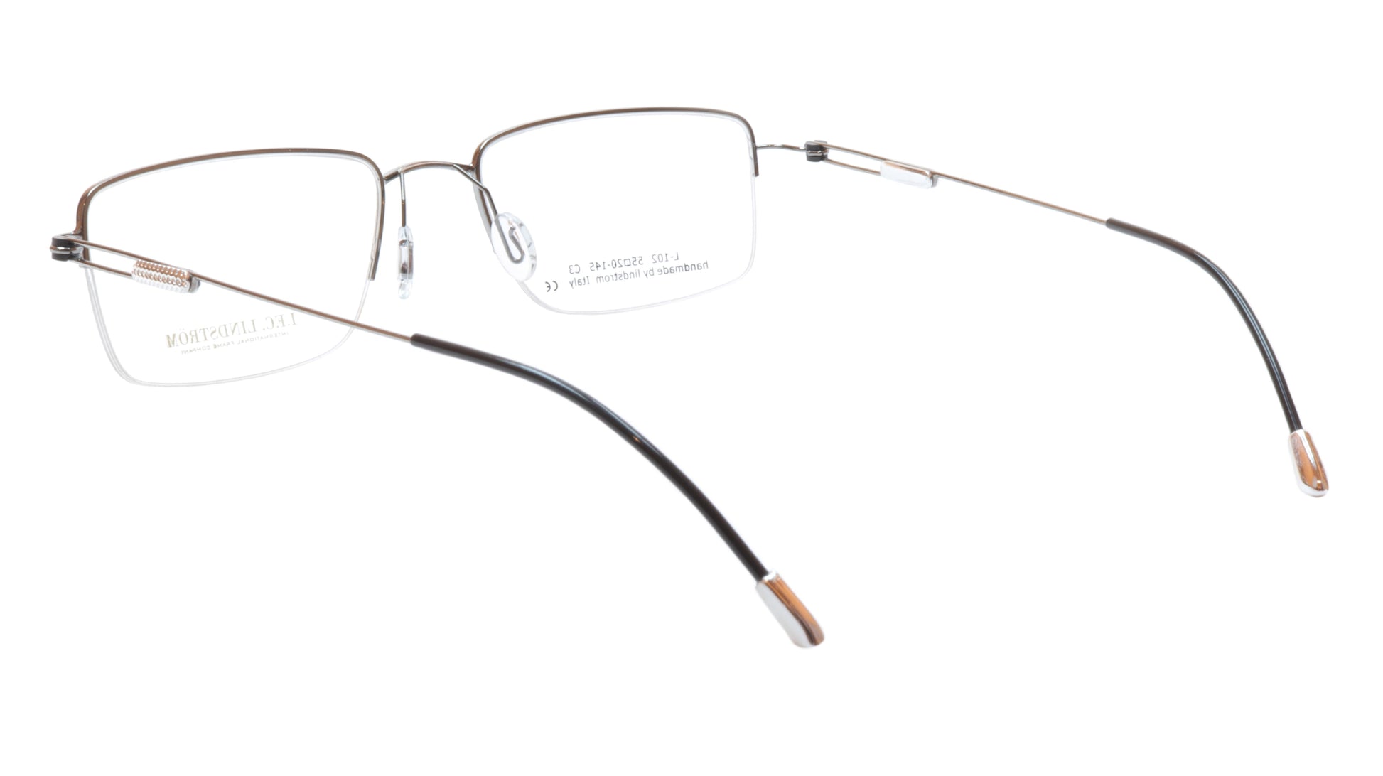Lindstrom L-102 C3 Eyeglasses Frame Gunmetal Black Italy Hand Made 55-20-145, 33 - Frame Bay
