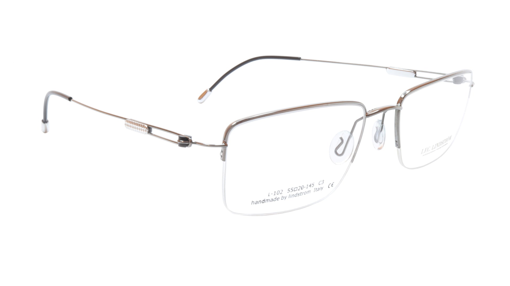 Lindstrom L-102 C3 Eyeglasses Frame Gunmetal Black Italy Hand Made 55-20-145, 33 - Frame Bay