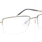 LINDSTROM L-104 C3 Eyeglasses Frame Metal White Gold Black Italy Made 56-19-143 - Frame Bay