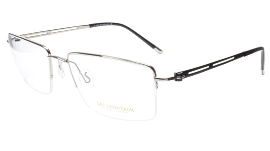 LINDSTROM L-104 C2 Eyeglasses Frame Metal Silver Black Italy Made 56-19-143, 36 - Frame Bay