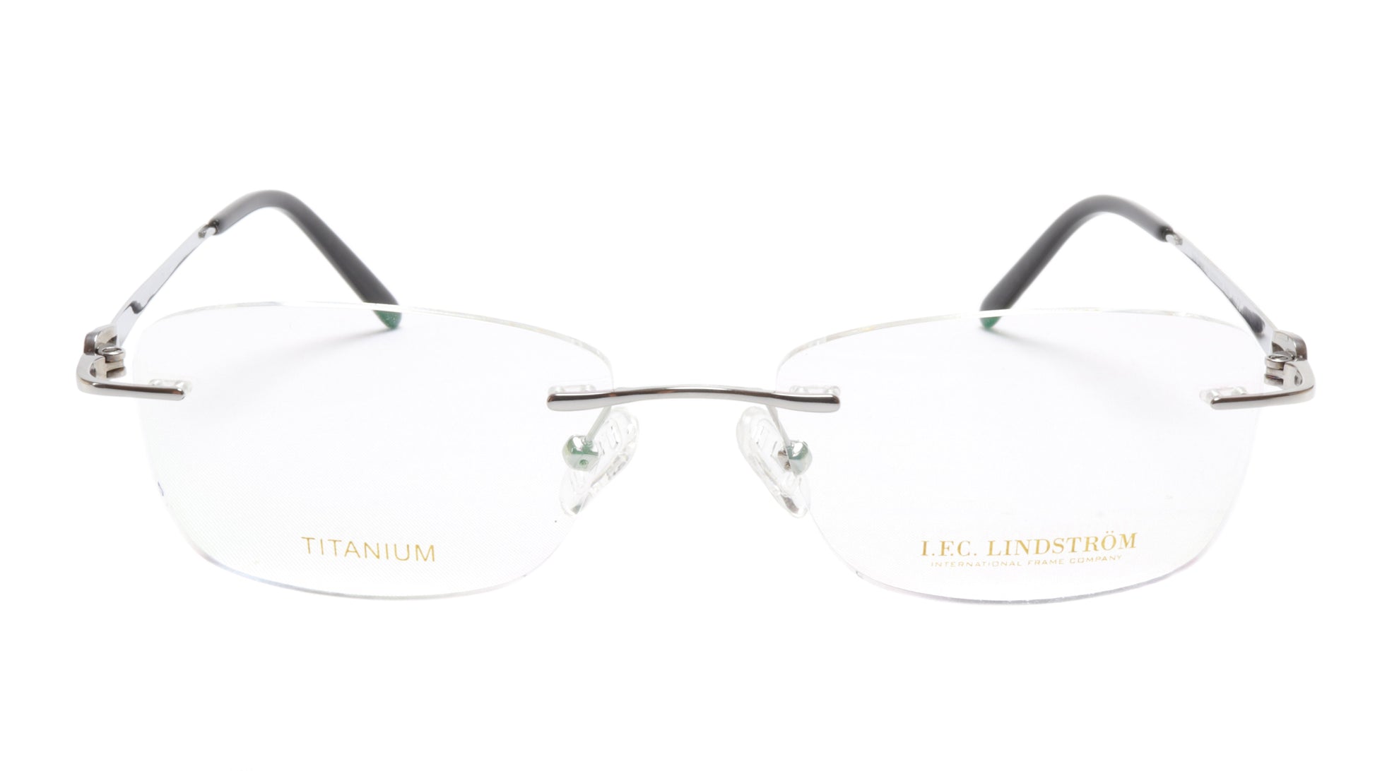 LINDSTROM L-107 C3 Eyeglasses Frame Titanium Silver Black Italy Made 53-17-138 - Frame Bay