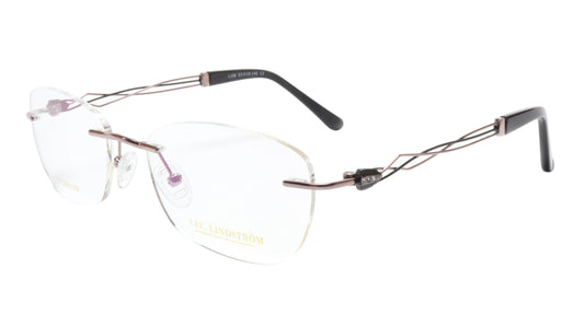 LINDSTROM L-106 C3 Eyeglasses Frame Titanium Bronze Black Italy Made 53-19-140 - Frame Bay