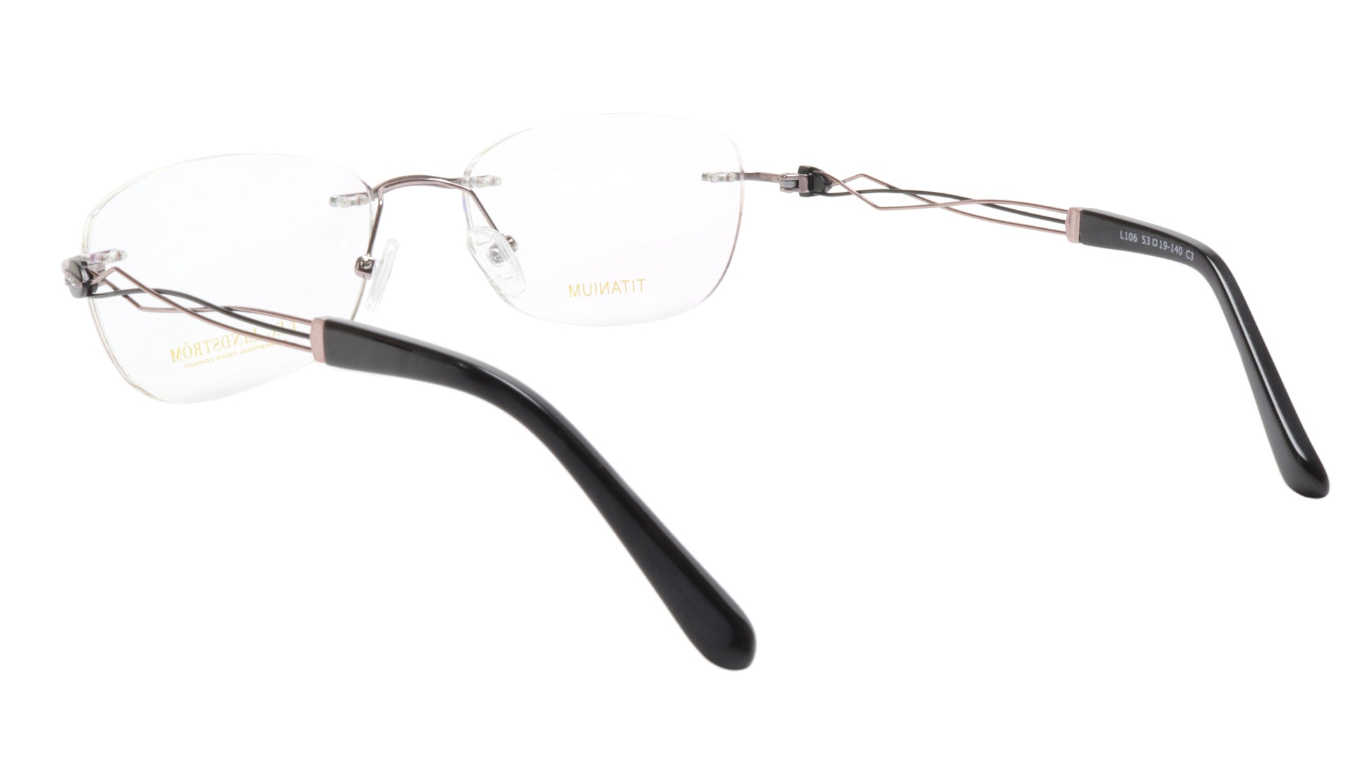 LINDSTROM L-106 C3 Eyeglasses Frame Titanium Bronze Black Italy Made 53-19-140 - Frame Bay