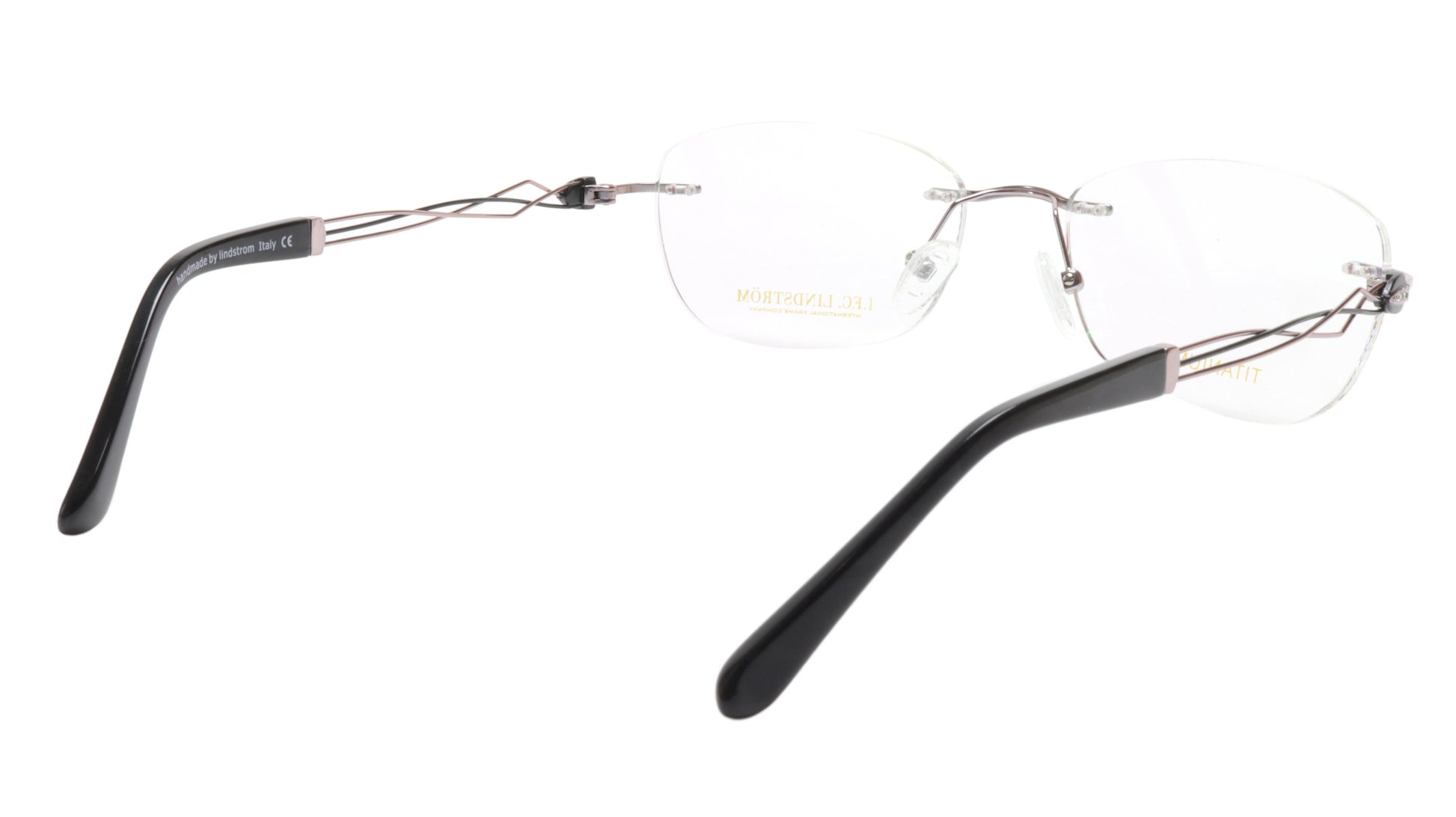 LINDSTROM L-106 C3 Eyeglasses Frame Titanium Bronze Black Italy Made 53-19-140 - Frame Bay