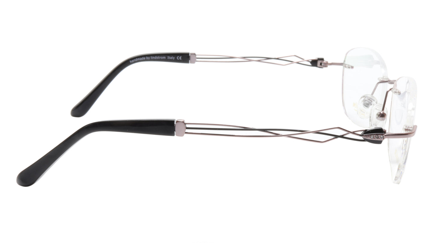 LINDSTROM L-106 C3 Eyeglasses Frame Titanium Bronze Black Italy Made 53-19-140 - Frame Bay