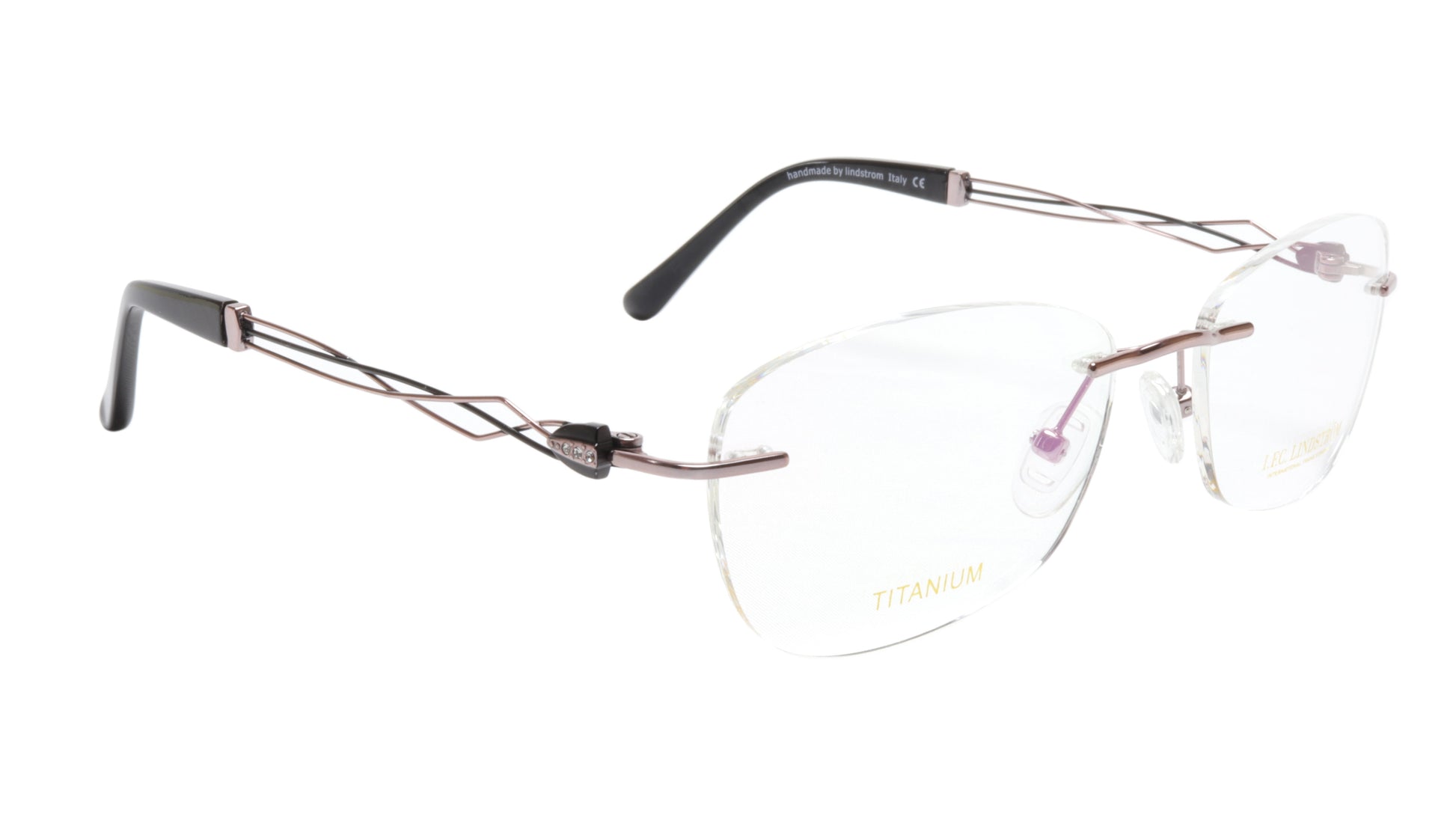 LINDSTROM L-106 C3 Eyeglasses Frame Titanium Bronze Black Italy Made 53-19-140 - Frame Bay