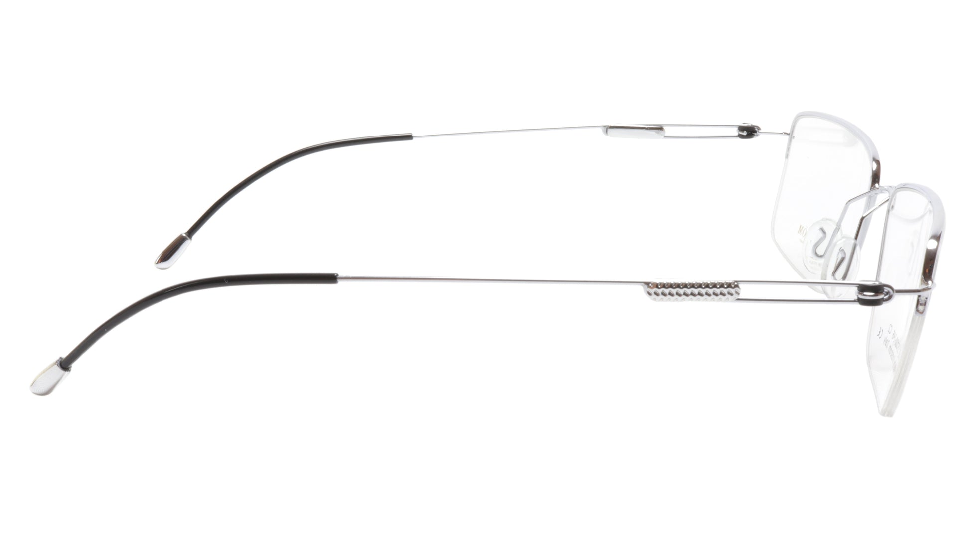 LINDSTROM L-102 C2 Eyeglasses Frame Acetate Metal Silver Black Italy 55-20-145 - Frame Bay