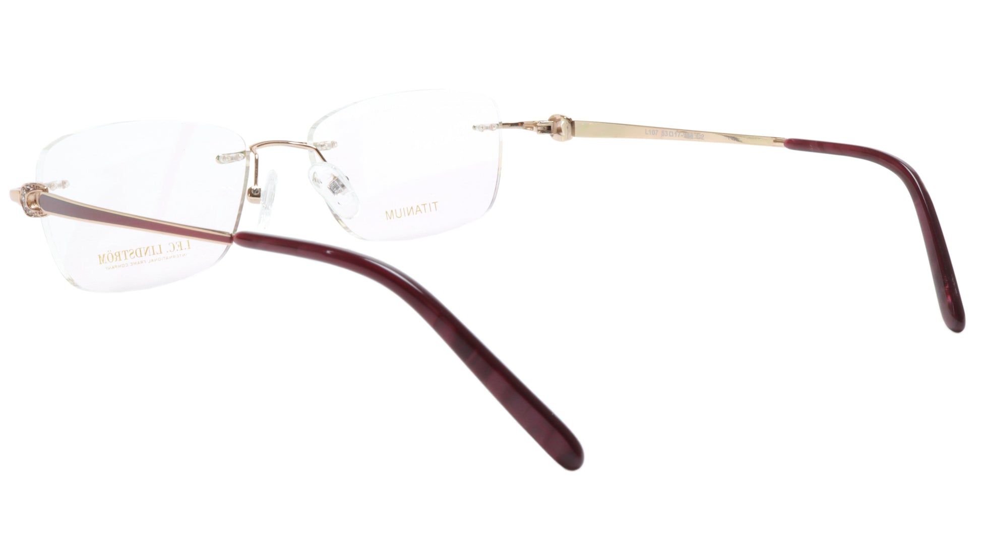 LINDSTROM L-107 C2 Eyeglasses Frame Titanium Bronze Gold Italy Made 53-17-138 - Frame Bay