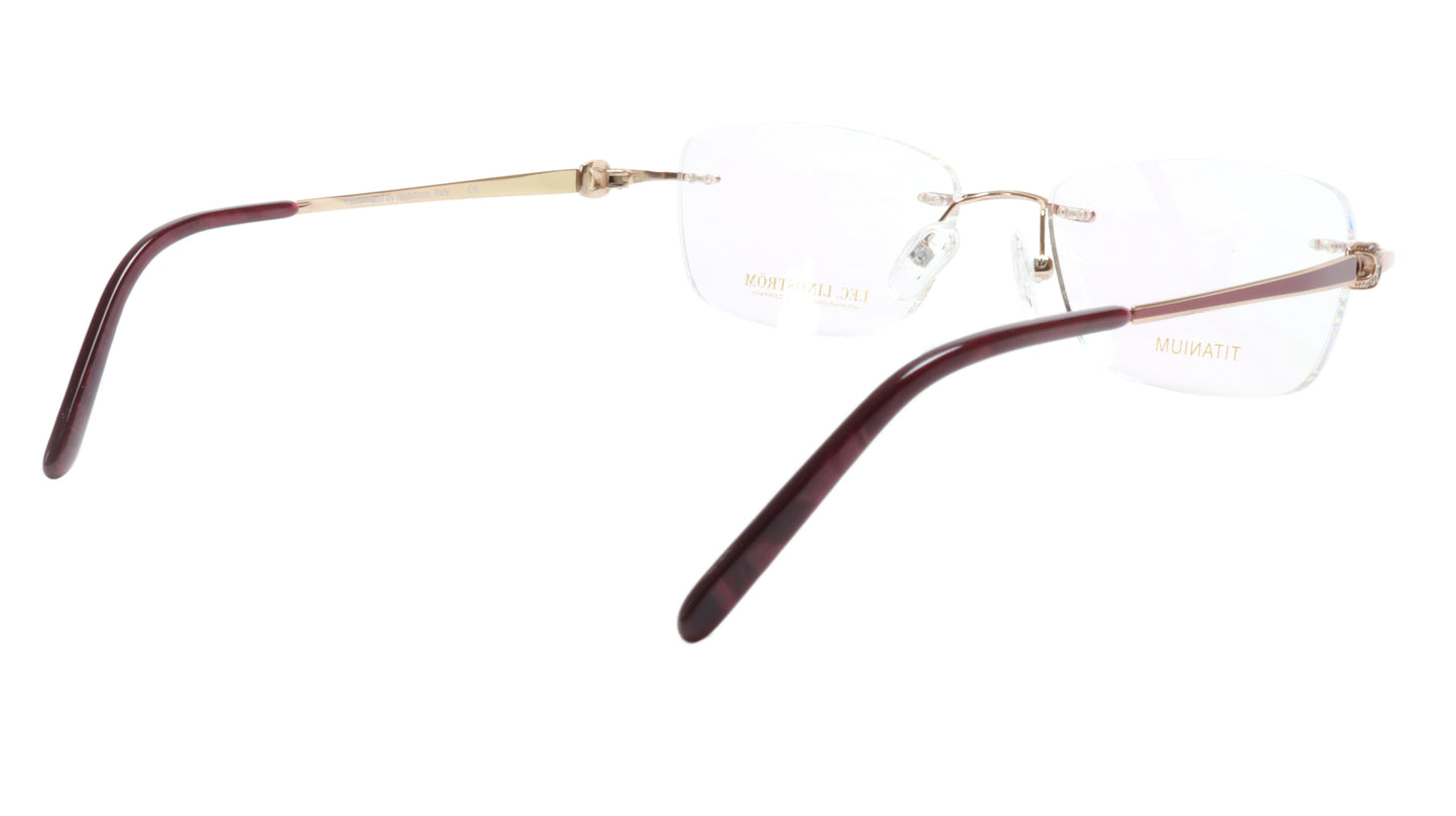 LINDSTROM L-107 C2 Eyeglasses Frame Titanium Bronze Gold Italy Made 53-17-138 - Frame Bay