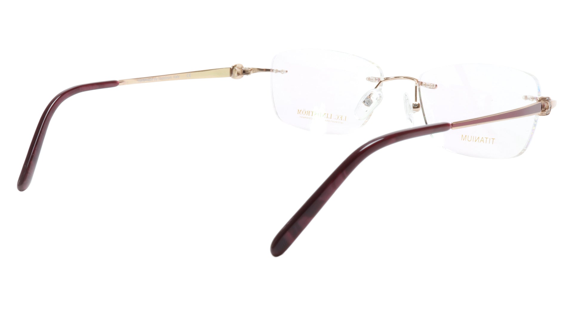 LINDSTROM L-107 C2 Eyeglasses Frame Titanium Bronze Gold Italy Made 53-17-138 - Frame Bay