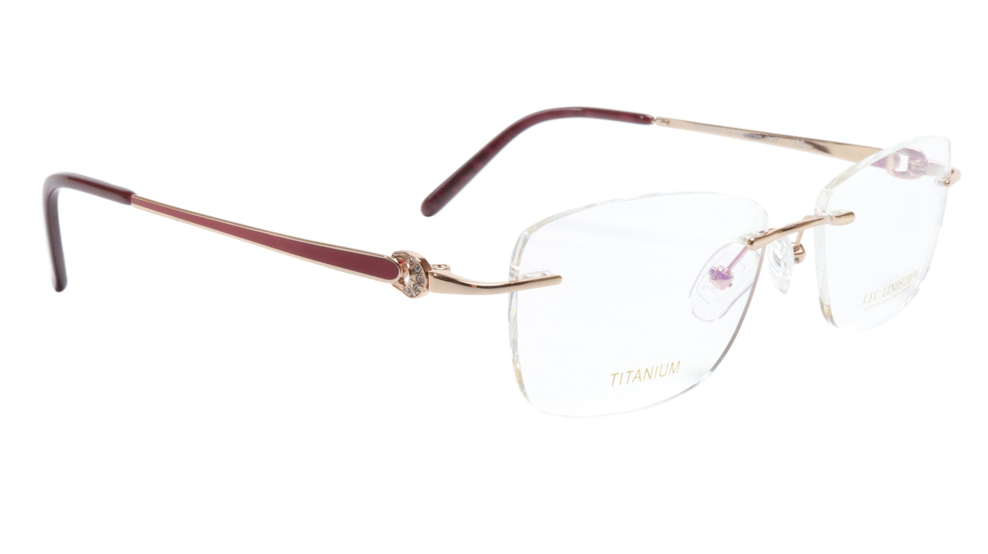 LINDSTROM L-107 C2 Eyeglasses Frame Titanium Bronze Gold Italy Made 53-17-138 - Frame Bay