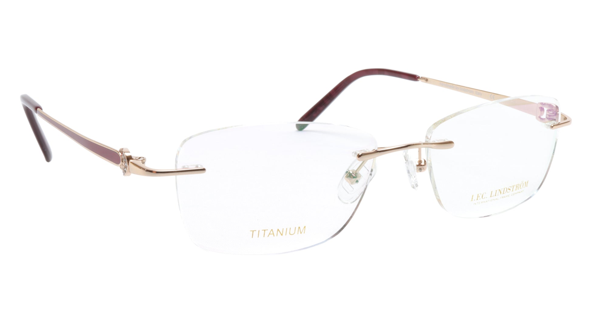 LINDSTROM L-107 C2 Eyeglasses Frame Titanium Bronze Gold Italy Made 53-17-138 - Frame Bay