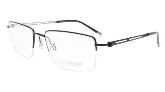 LINDSTROM L-104 C1 Eyeglasses Frame Metal Gunmetal Italy Hand Made 56-19-143 - Frame Bay