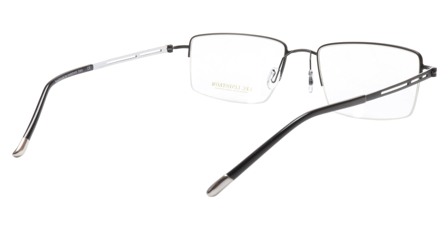 LINDSTROM L-104 C1 Eyeglasses Frame Metal Gunmetal Italy Hand Made 56-19-143 - Frame Bay