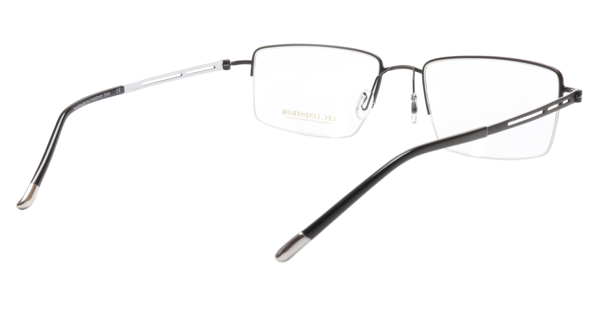 LINDSTROM L-104 C1 Eyeglasses Frame Metal Gunmetal Italy Hand Made 56-19-143 - Frame Bay