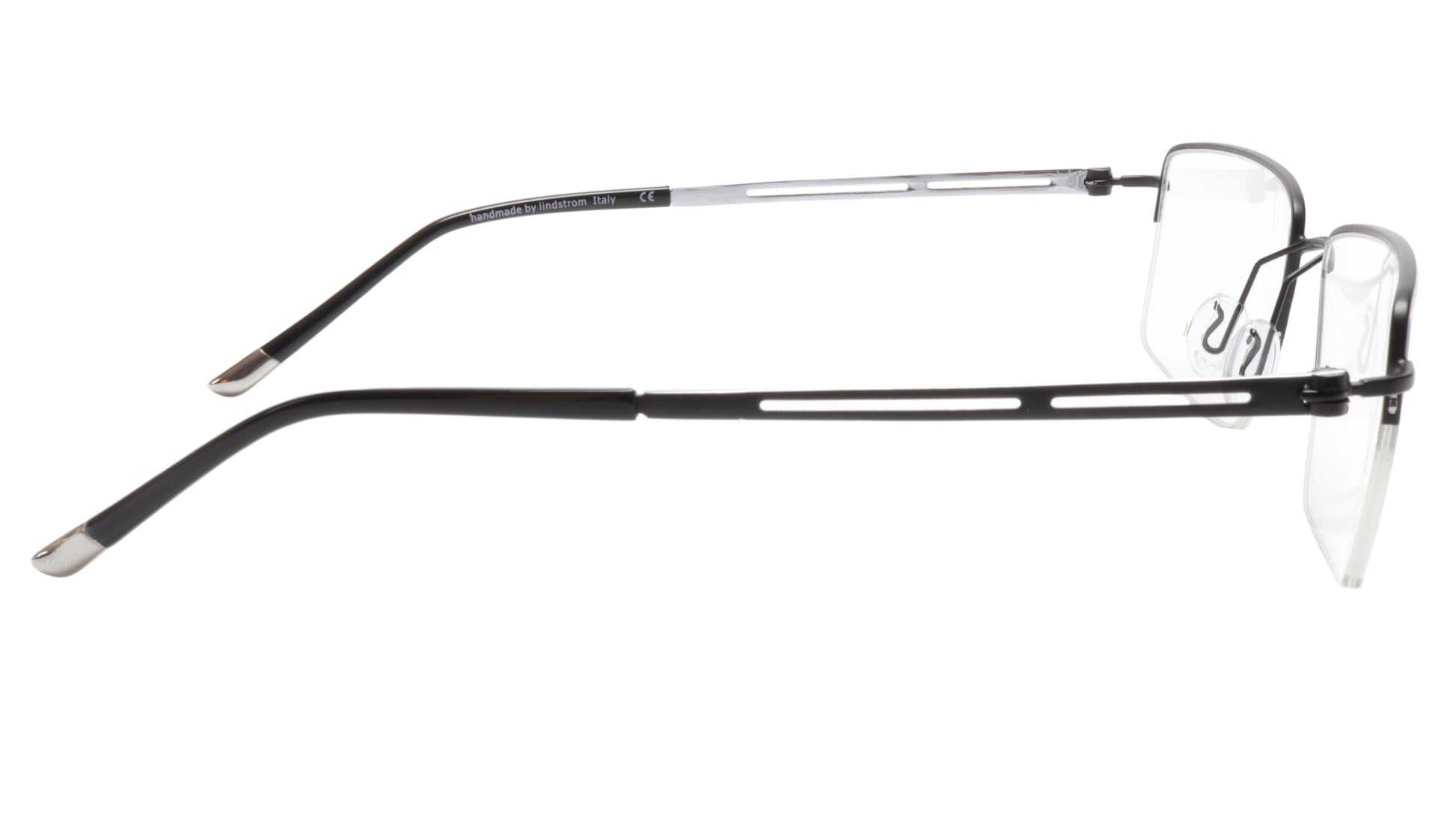 LINDSTROM L-104 C1 Eyeglasses Frame Metal Gunmetal Italy Hand Made 56-19-143 - Frame Bay