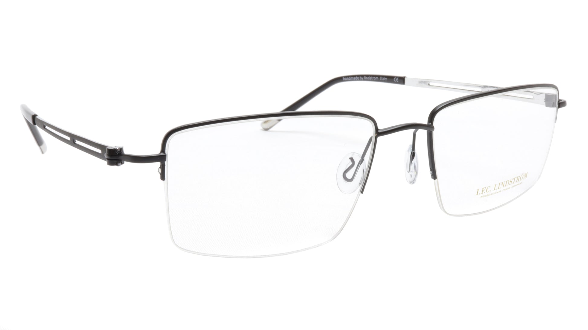 LINDSTROM L-104 C1 Eyeglasses Frame Metal Gunmetal Italy Hand Made 56-19-143 - Frame Bay