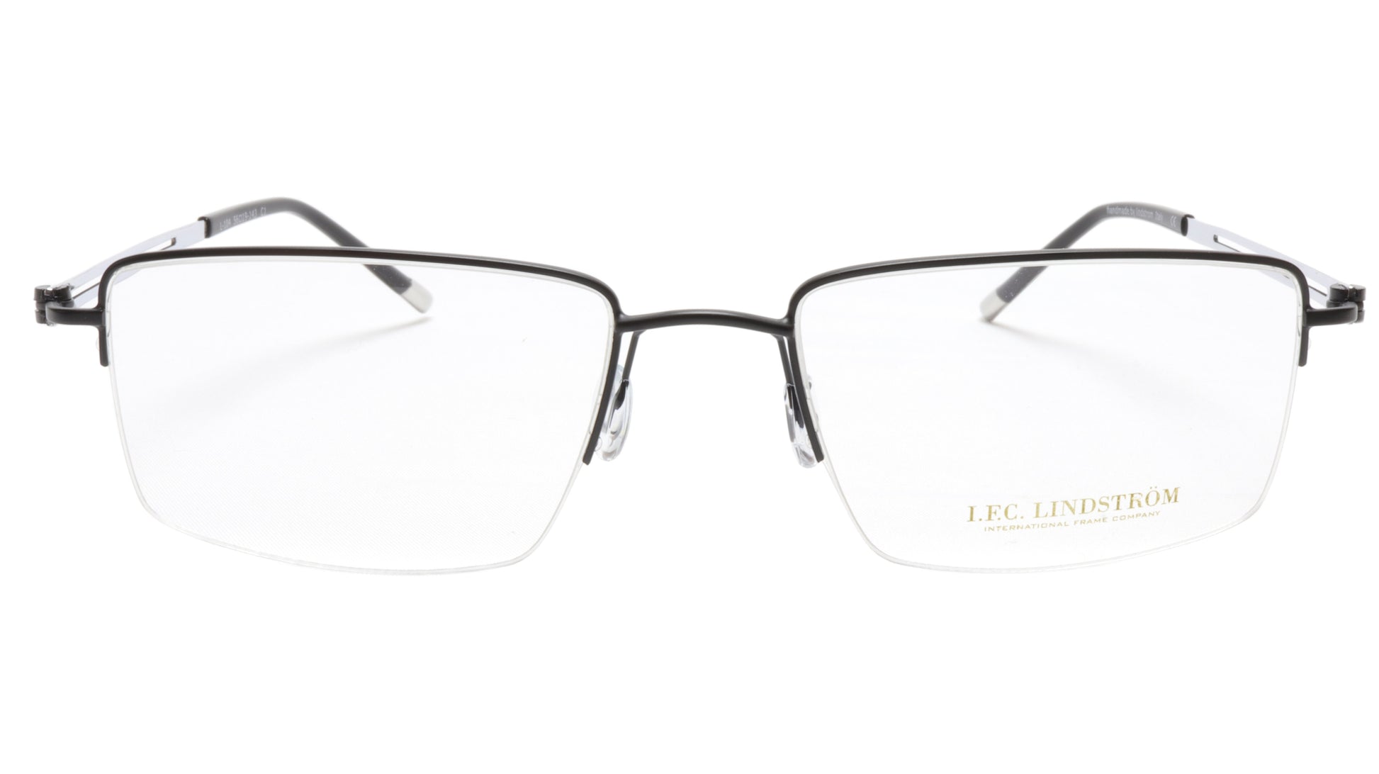 LINDSTROM L-104 C1 Eyeglasses Frame Metal Gunmetal Italy Hand Made 56-19-143 - Frame Bay
