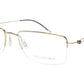 LINDSTROM L-102 C1 Eyeglasses Frame Metal Gold Black Italy Handmade 55-20-145 - Frame Bay