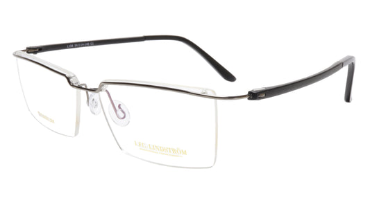 LINDSTROM L-108 C1 Eyeglasses Frame Titanium Gunmetal Black Italy Made 54-14-140 - Frame Bay