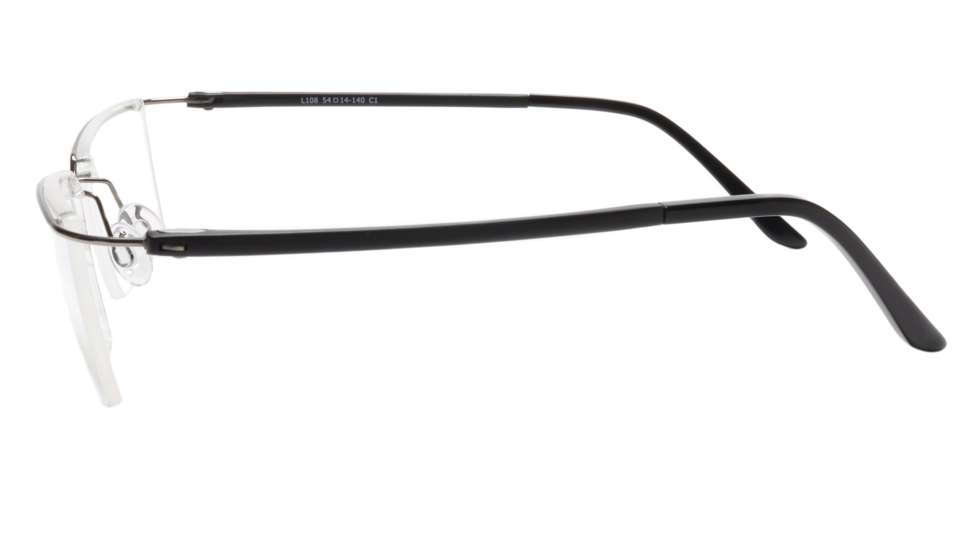 LINDSTROM L-108 C1 Eyeglasses Frame Titanium Gunmetal Black Italy Made 54-14-140 - Frame Bay