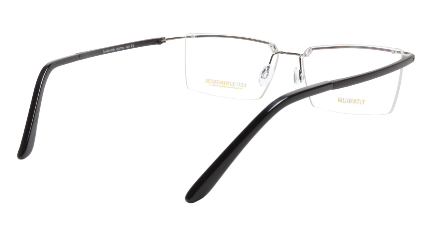 LINDSTROM L-108 C1 Eyeglasses Frame Titanium Gunmetal Black Italy Made 54-14-140 - Frame Bay