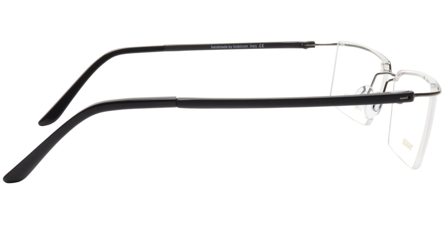 LINDSTROM L-108 C1 Eyeglasses Frame Titanium Gunmetal Black Italy Made 54-14-140 - Frame Bay