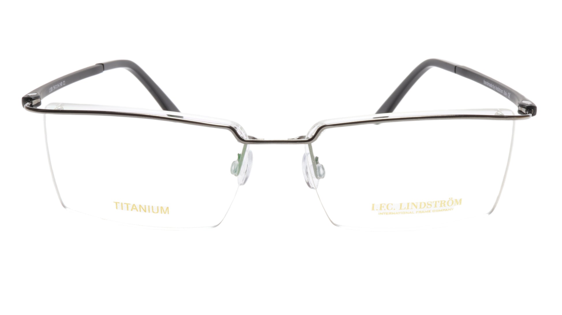 LINDSTROM L-108 C1 Eyeglasses Frame Titanium Gunmetal Black Italy Made 54-14-140 - Frame Bay