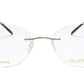 LINDSTROM L-105 C3 Eyeglasses Frame Titanium Gold Brown Italy Made 53-18-145 - Frame Bay