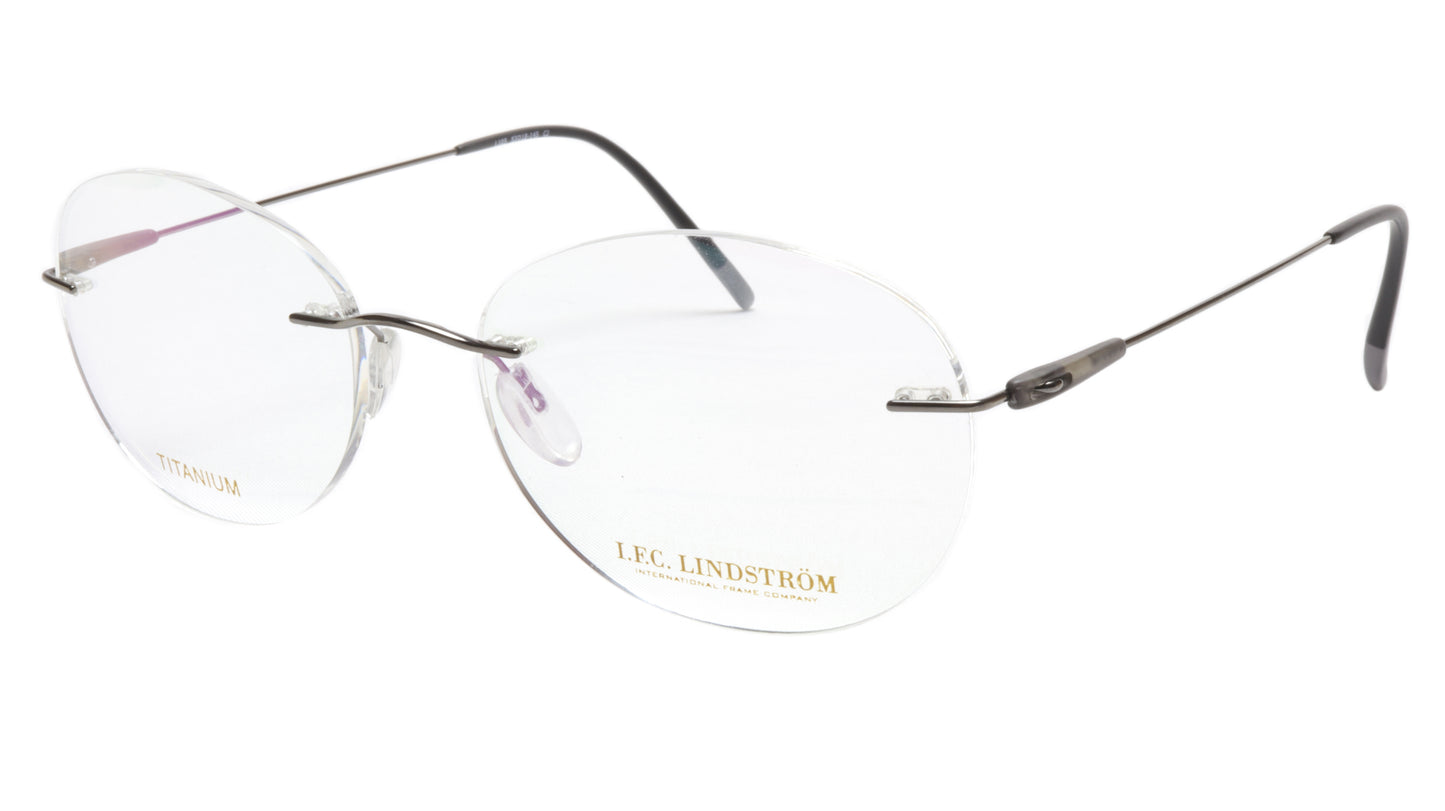 LINDSTROM L-105 C2 Eyeglasses Frame Titanium Gunmetal Black Italy Made 53-18-145 - Frame Bay