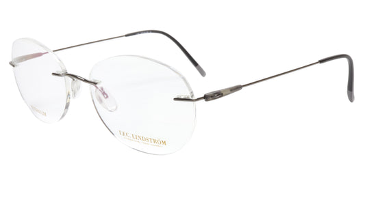 LINDSTROM L-105 C2 Eyeglasses Frame Titanium Gunmetal Black Italy Made 53-18-145 - Frame Bay