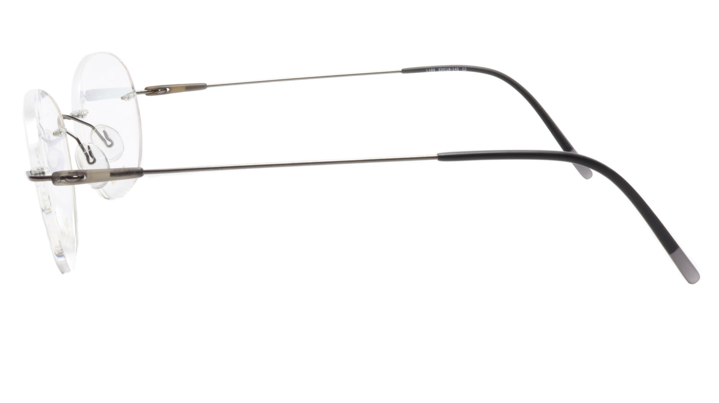 LINDSTROM L-105 C2 Eyeglasses Frame Titanium Gunmetal Black Italy Made 53-18-145 - Frame Bay