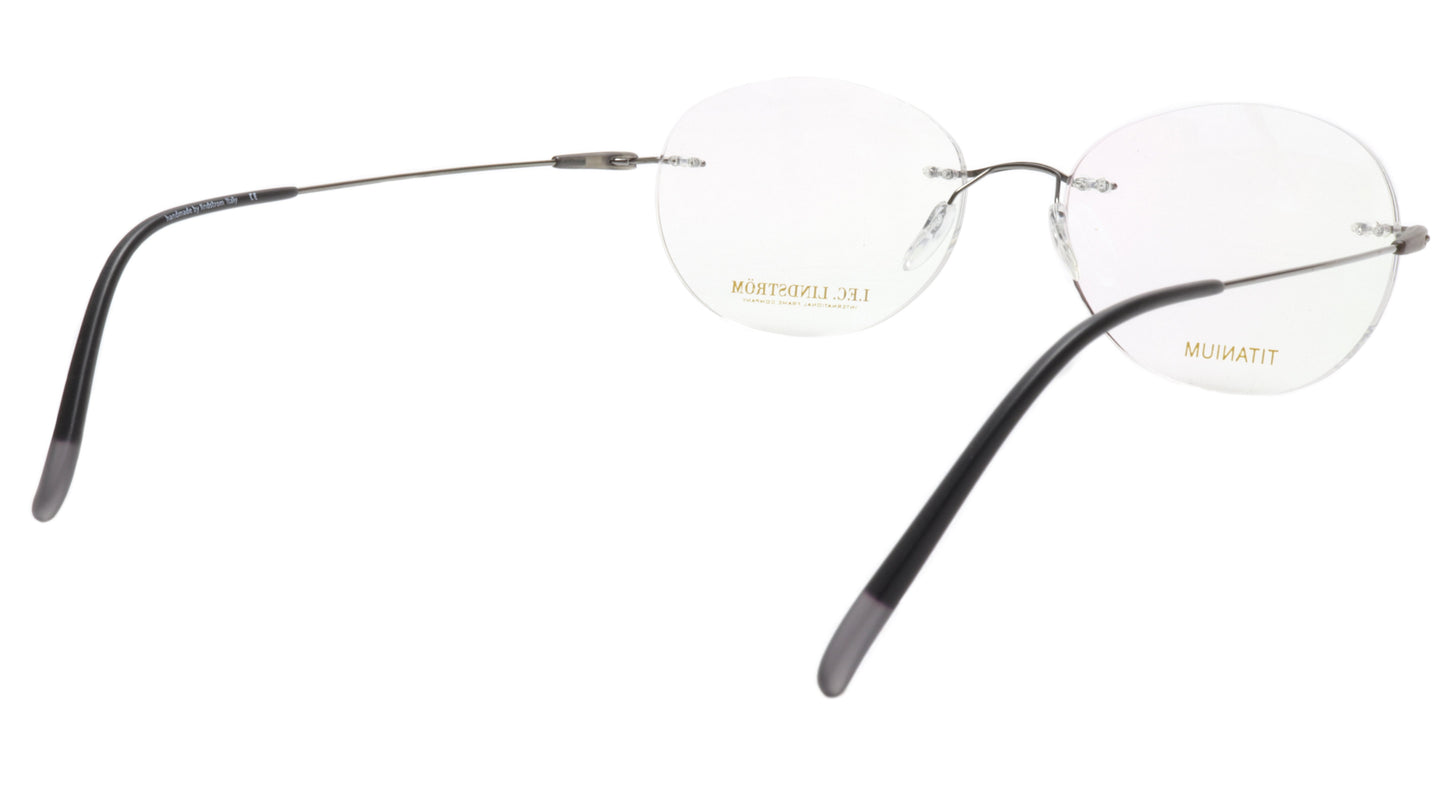 LINDSTROM L-105 C2 Eyeglasses Frame Titanium Gunmetal Black Italy Made 53-18-145 - Frame Bay