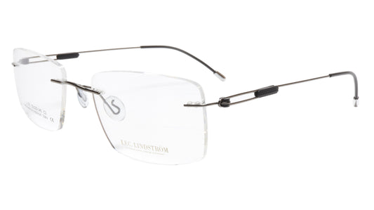 LINDSTROM L-103 C3 Eyeglasses Frame Metal Gunmetal Black Italy Made 55-20-145 - Frame Bay