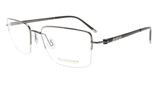 LINDSTROM L-101 C3 Frame Acetate Metal Gunmetal Black Italy Made 56-19-143 - Frame Bay