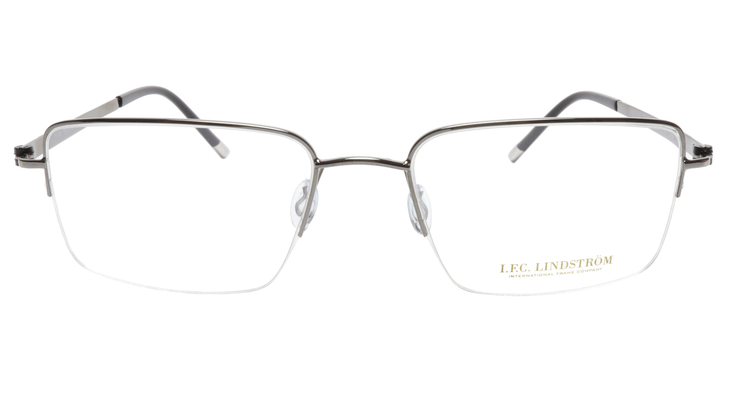 LINDSTROM L-101 C3 Frame Acetate Metal Gunmetal Black Italy Made 56-19-143 - Frame Bay