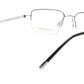 LINDSTROM L-101 C2 Eyeglasses Frame Metal Silver Black Italy Made 56-19-143 - Frame Bay