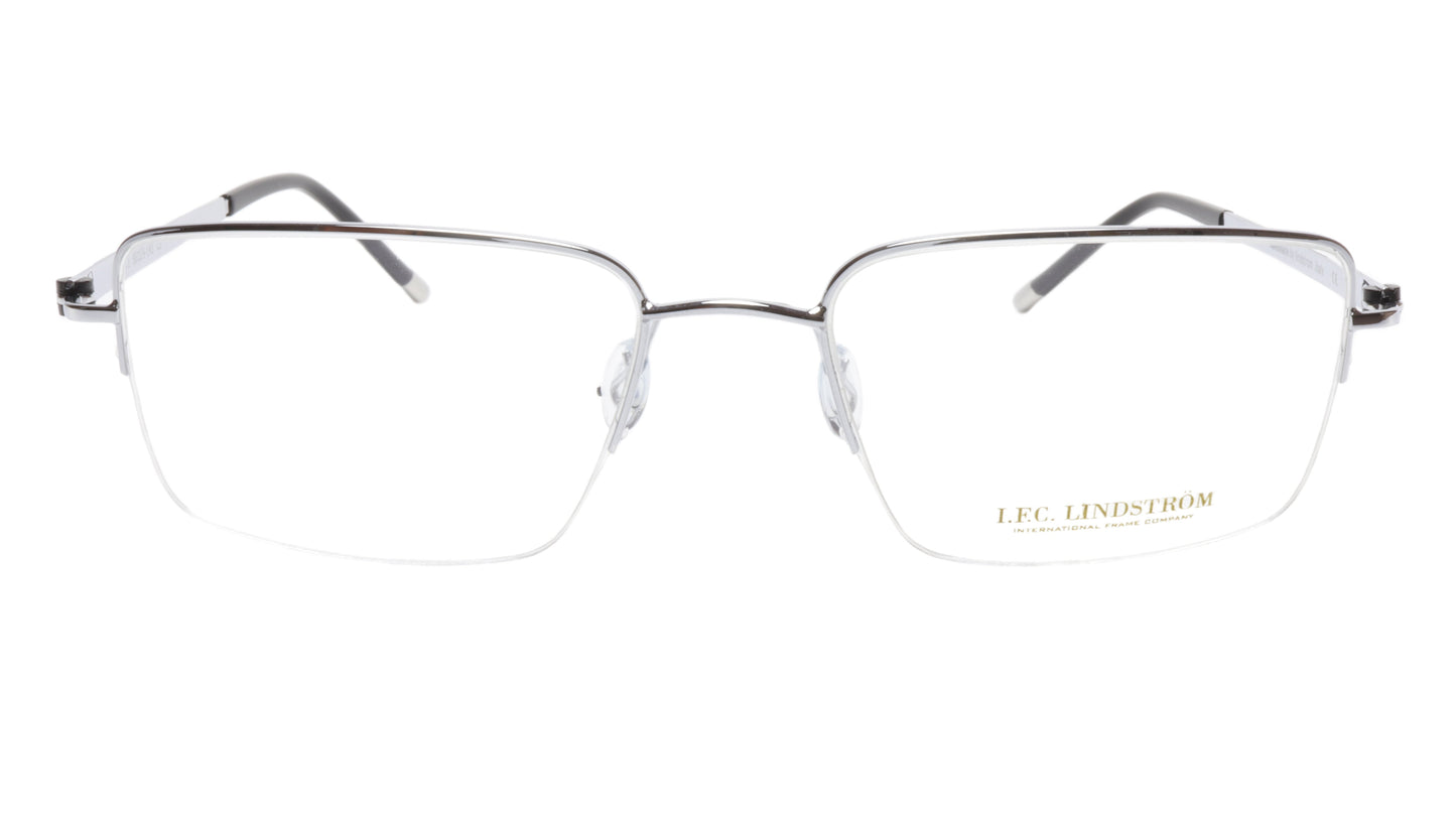 LINDSTROM L-101 C2 Eyeglasses Frame Metal Silver Black Italy Made 56-19-143 - Frame Bay