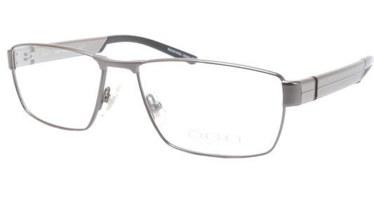 OGA Morel Eyeglasses Frame 76540 GG060 Metal Acetate Gunmetal Silver France - Frame Bay