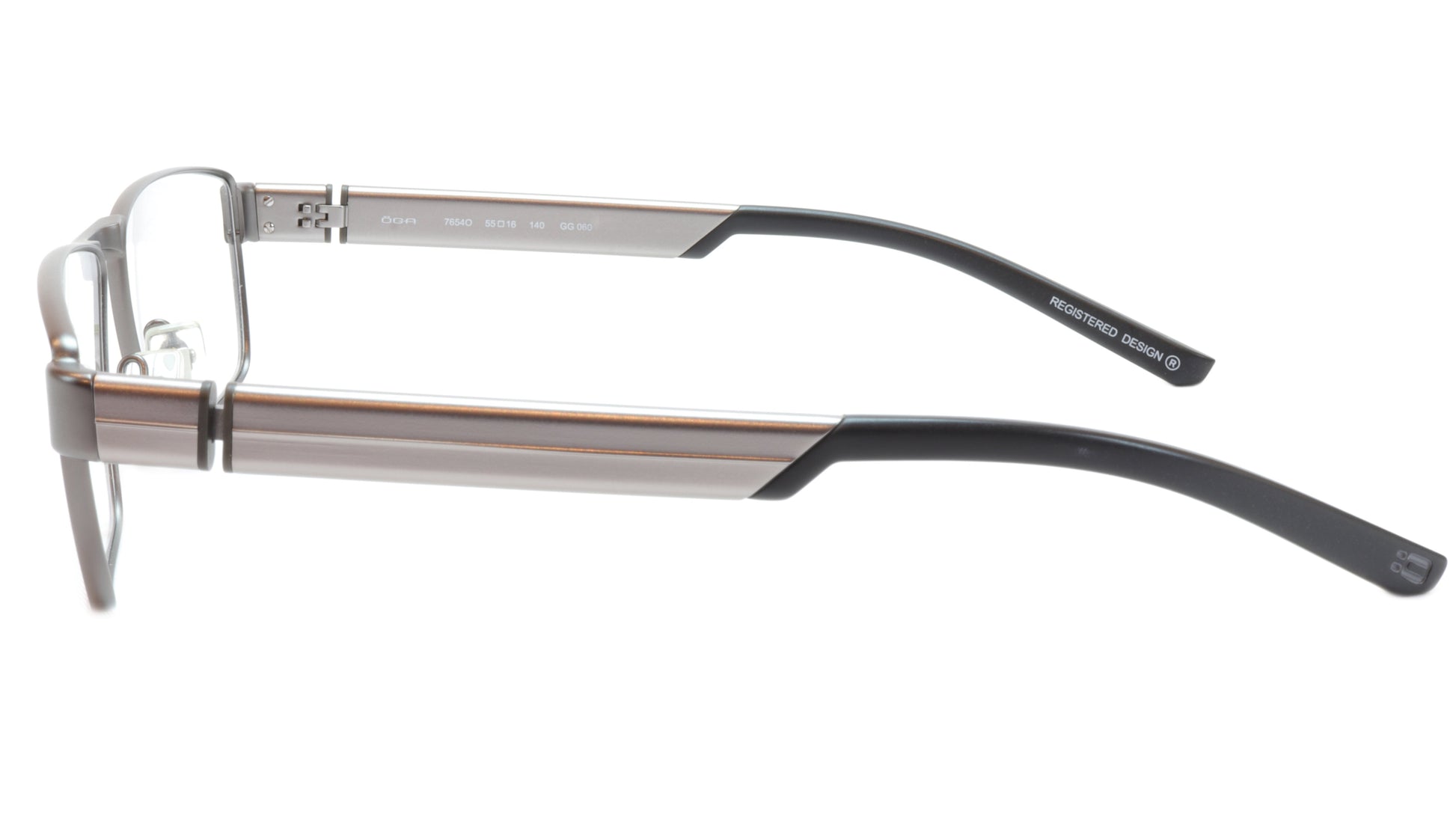OGA Morel Eyeglasses Frame 76540 GG060 Metal Acetate Gunmetal Silver France - Frame Bay